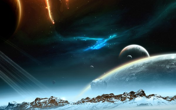 Sci Fi - planet rise Wallpapers and Backgrounds