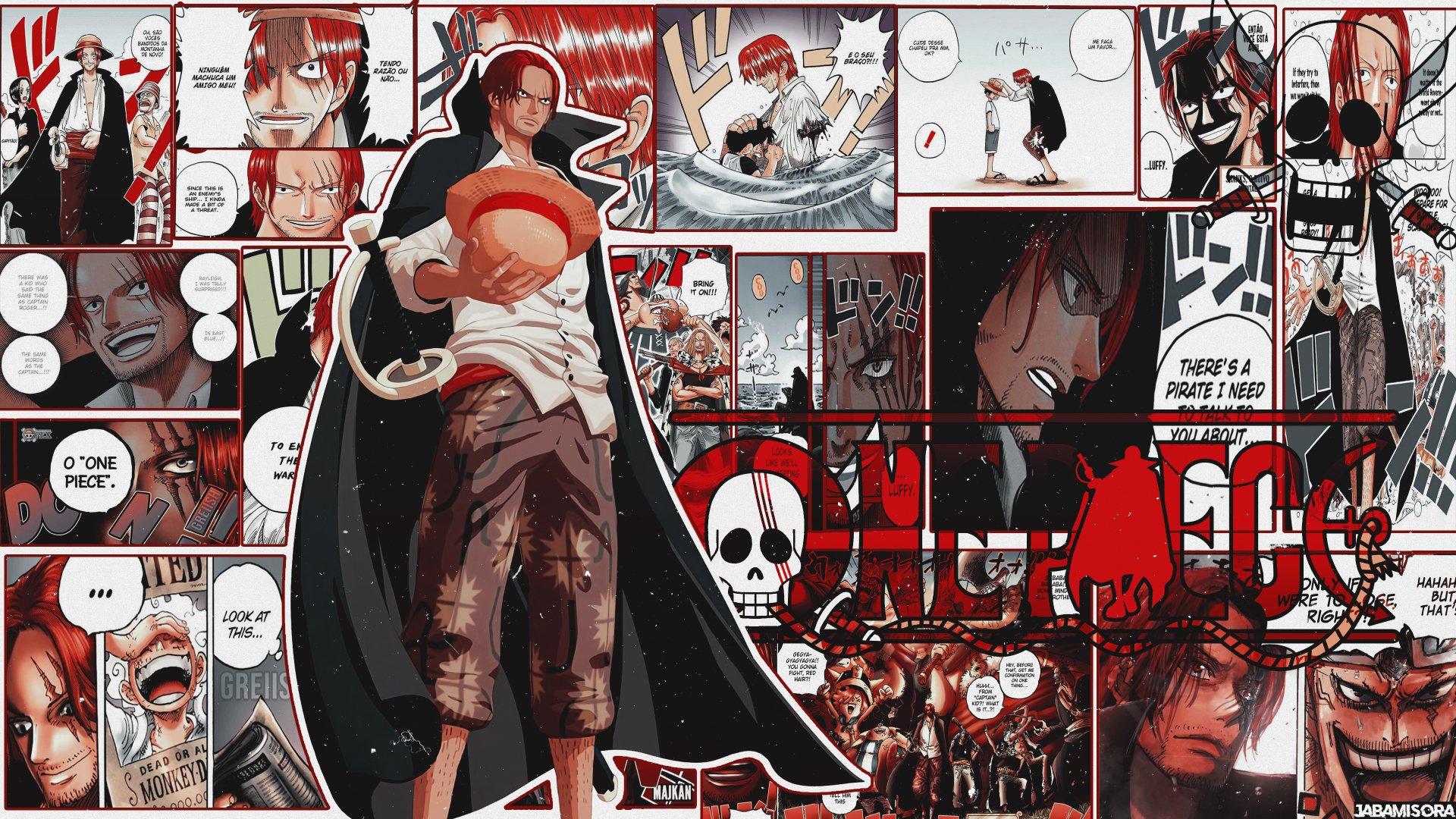 One Piece Wallpaper Shanks And Luffy