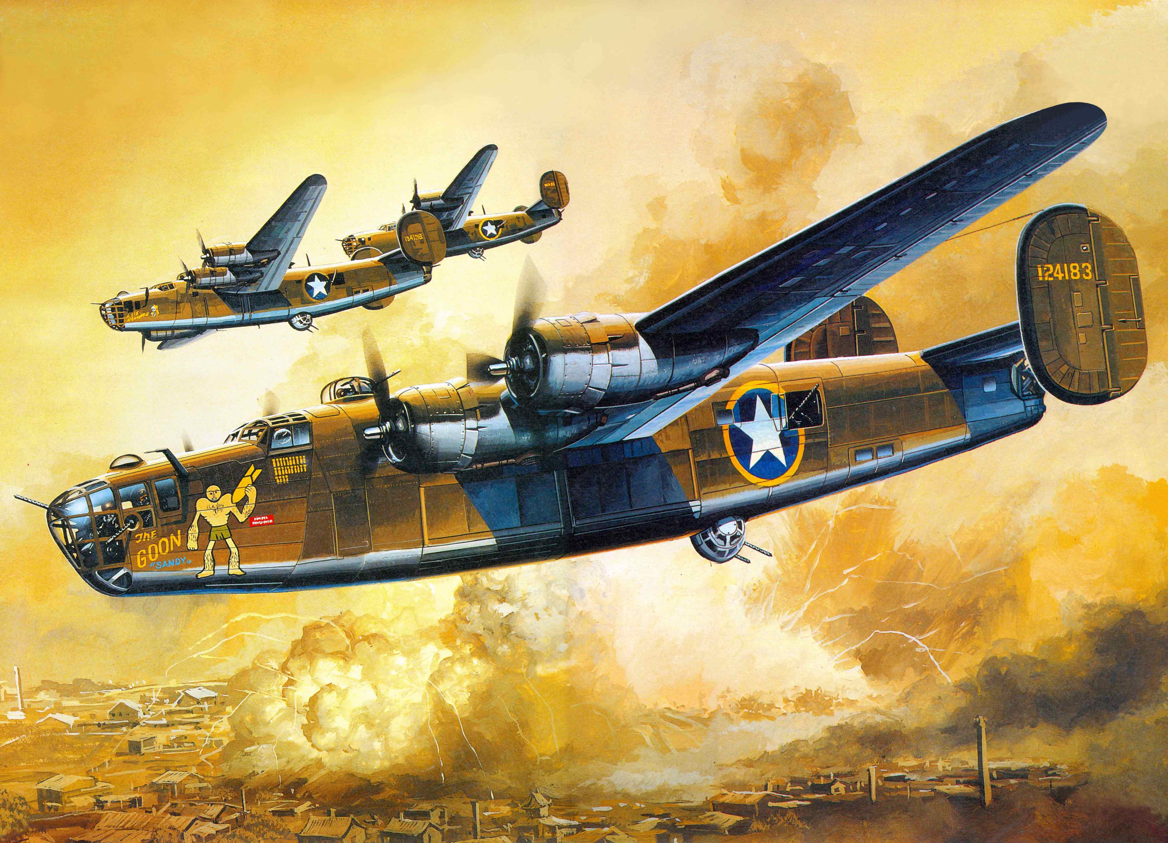 B 24 Airplane Art Aircraft Art