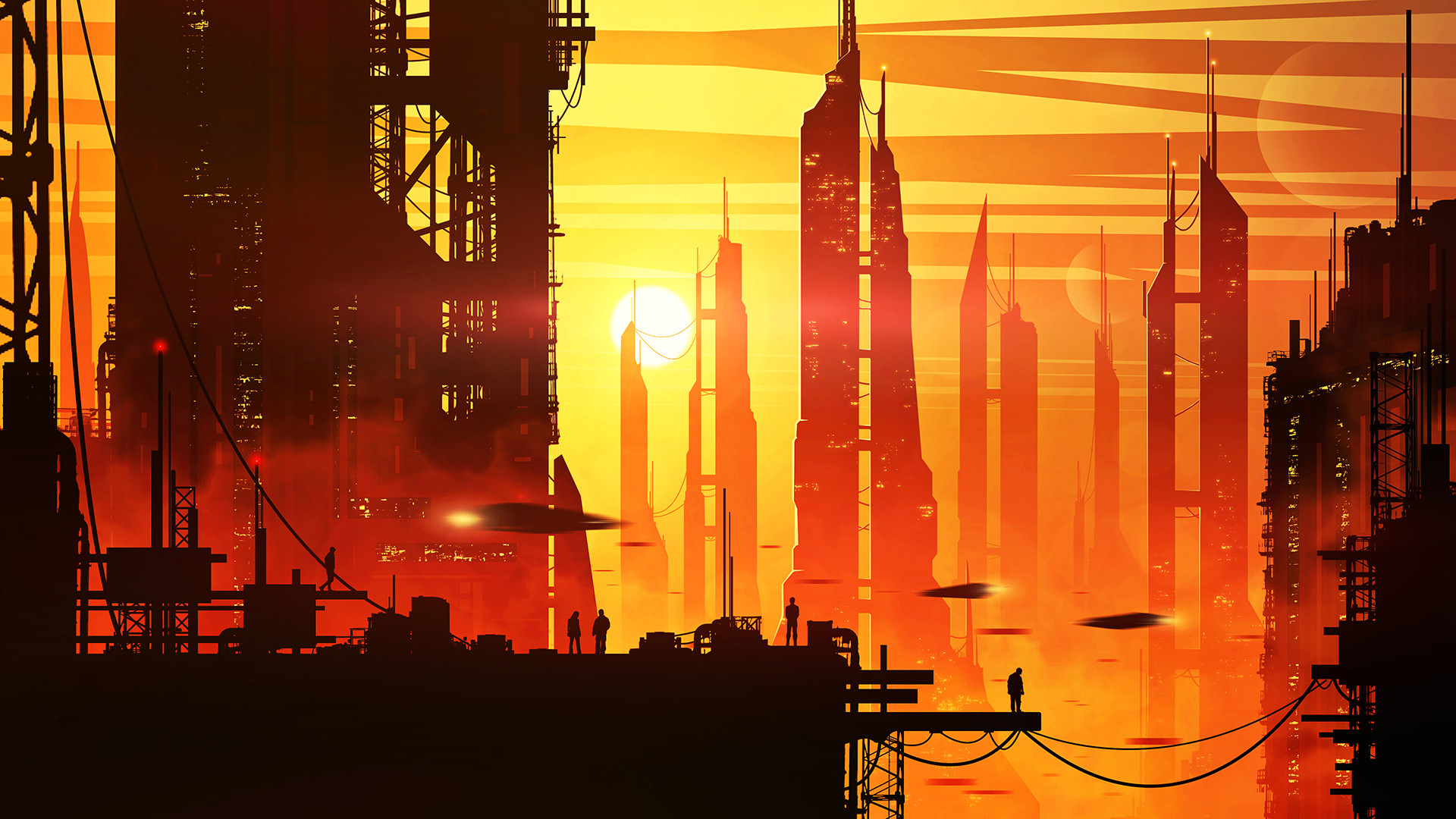 Sci Fi City Hd Wallpaper By Michal Kv