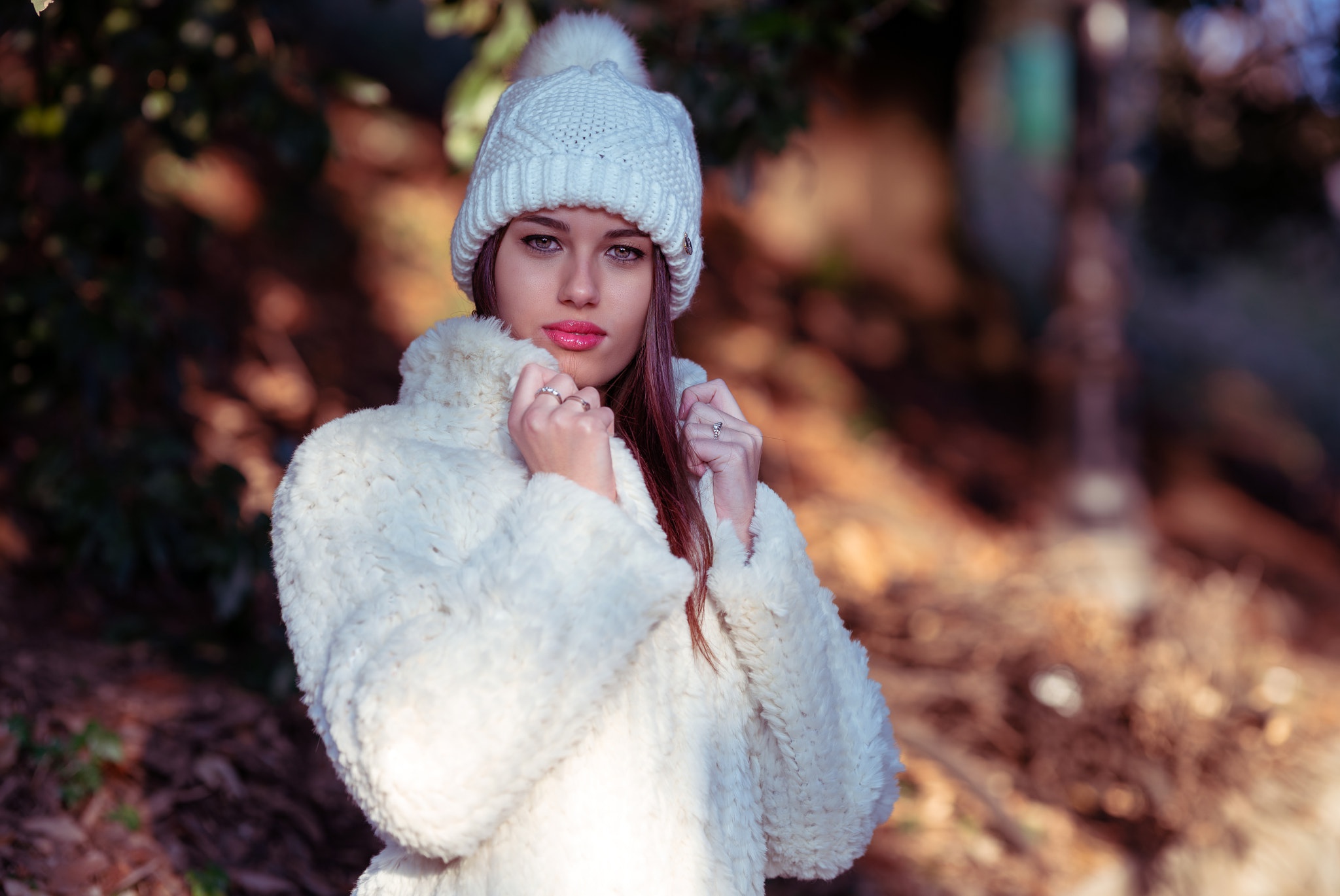 Download Brunette Hat Depth Of Field Woman Model Hd Wallpaper By Marco Squassina 8752