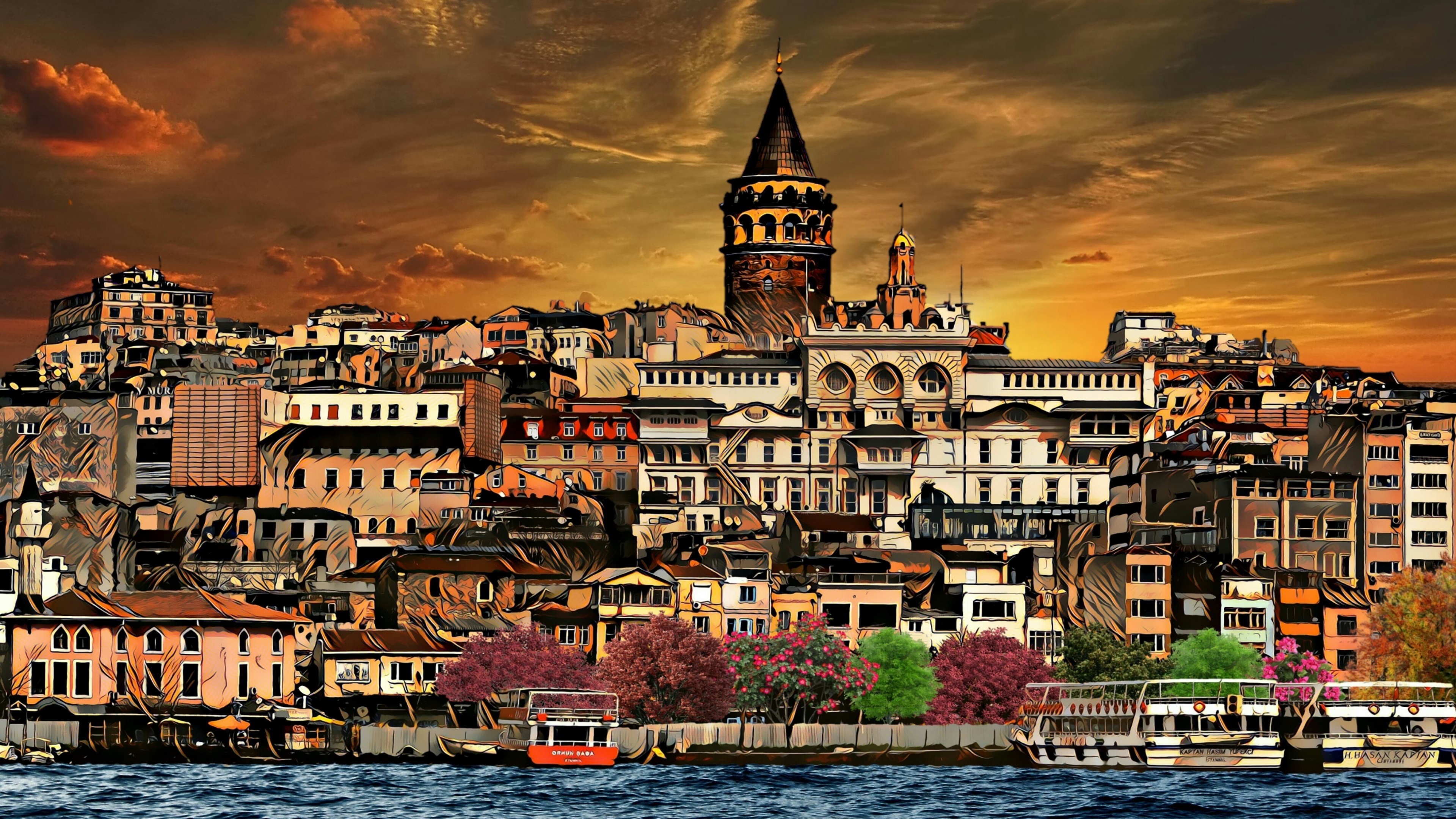 Descargar Fondo De Pantalla 3840x2160 Estambul HD Wallpaper Galata