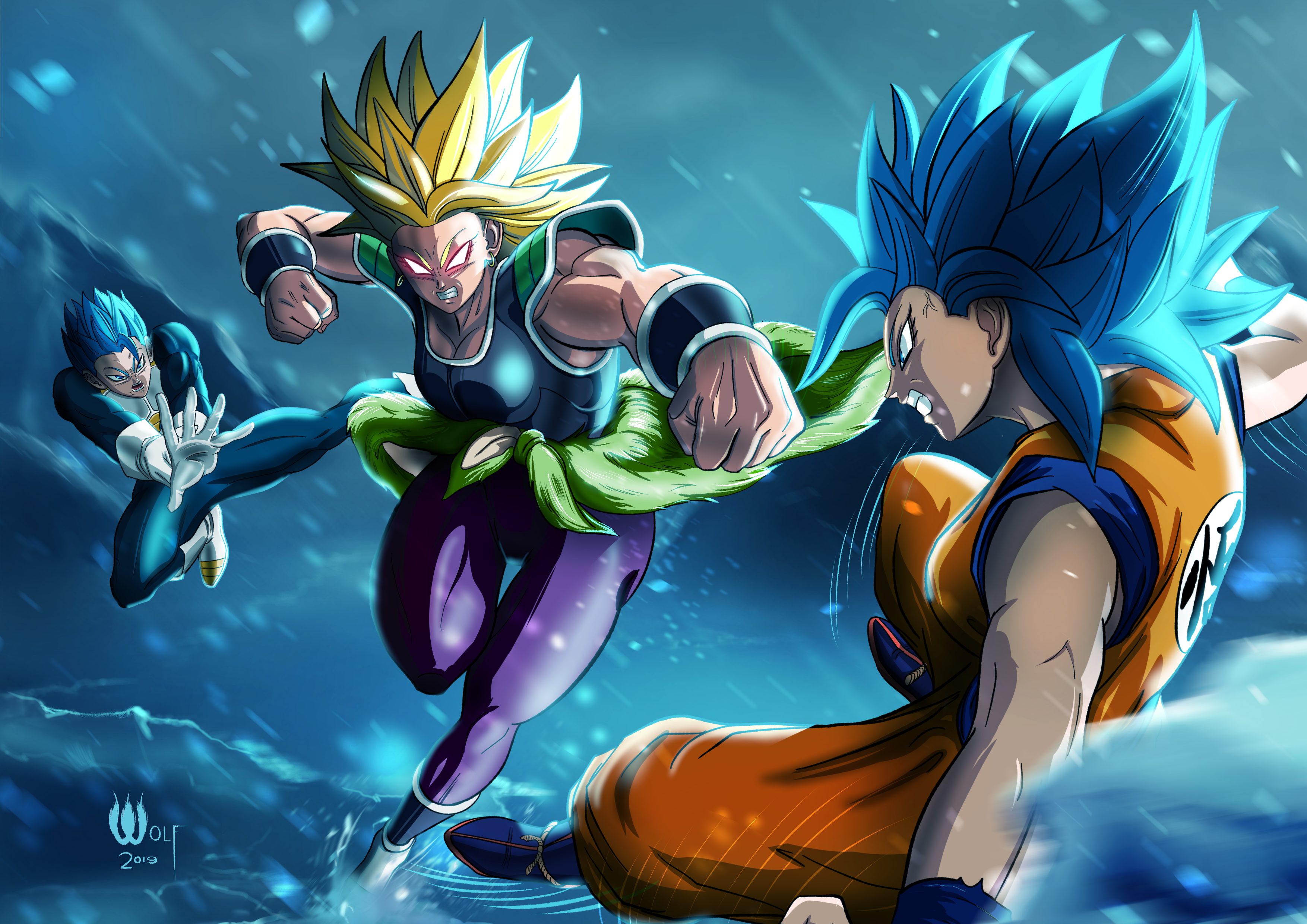 Kale vs goku and vegeta HD Wallpaper | Background Image | 3508x2480 | ID:1007679 - Wallpaper Abyss