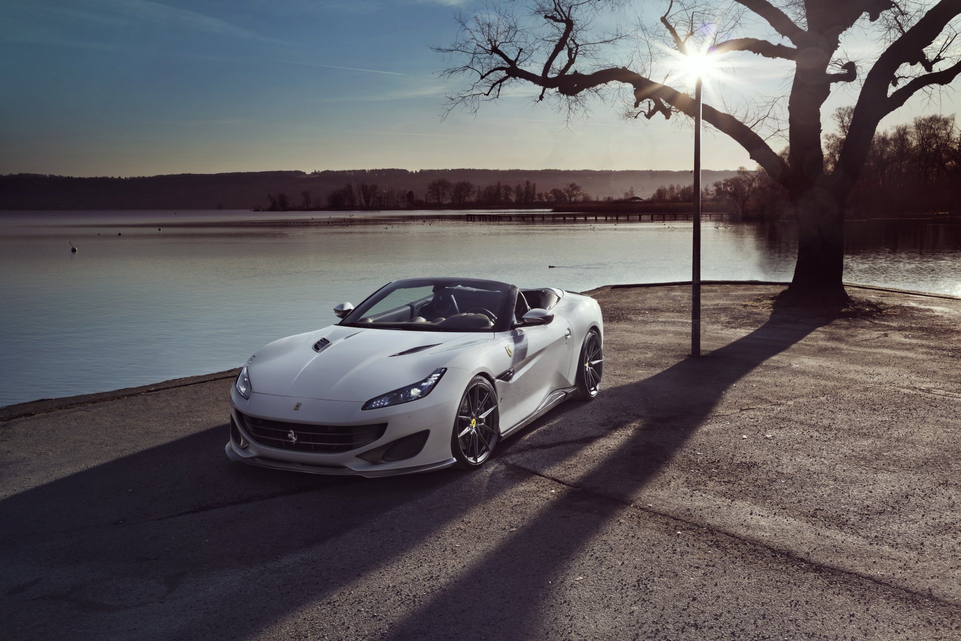 Download Supercar White Car Car Ferrari Vehicle Ferrari Portofino 4k Ultra HD Wallpaper