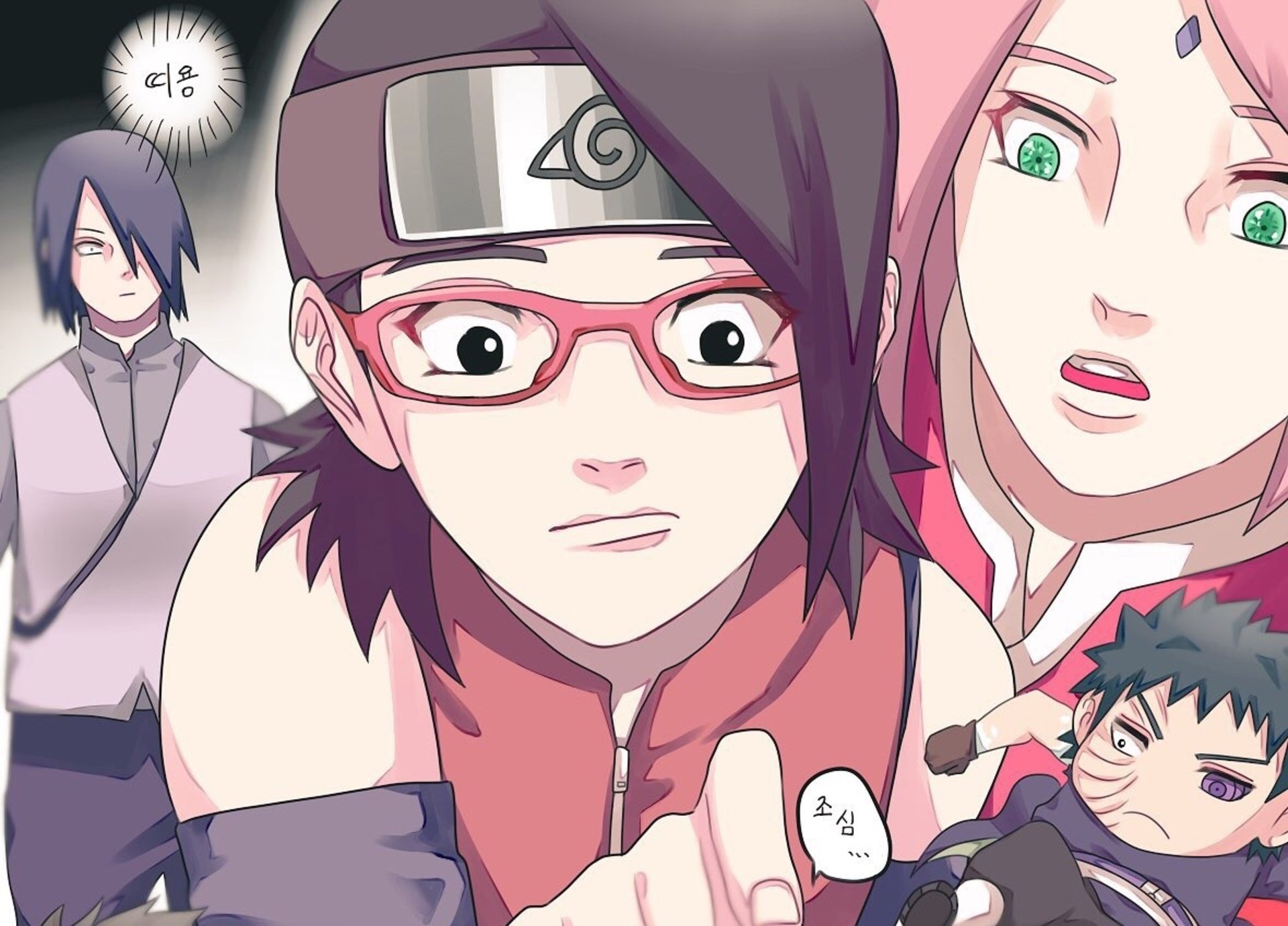 Download Obito Uchiha Sasuke Uchiha Sakura Haruno Sarada Uchiha Anime  Boruto HD Wallpaper by ポラン/Porang