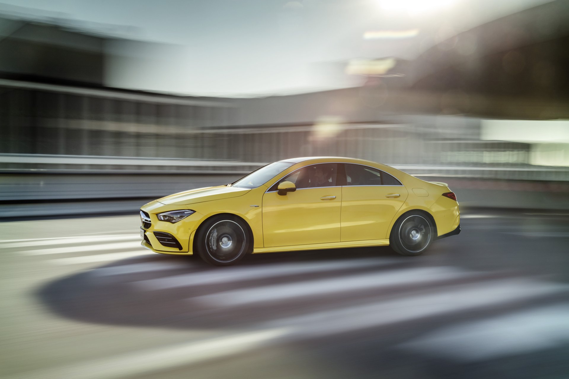 Download Yellow Car Car Mercedes-Benz Vehicle Mercedes-Benz CLA-Class 8k Ultra HD Wallpaper