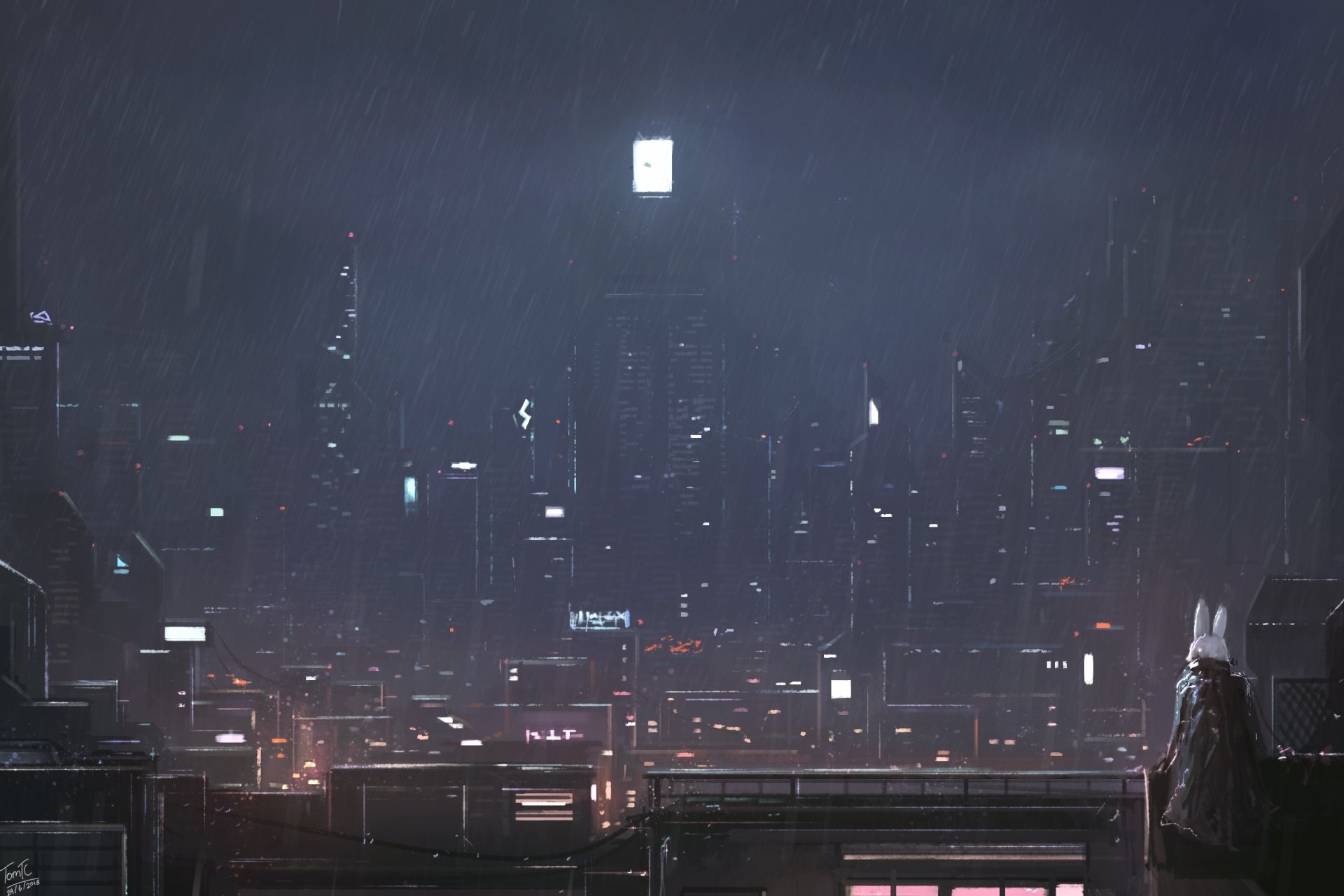 Sci Fi City HD Wallpaper by Tommy Chandra