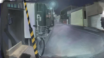 Anime street night anime night HD Desktop Wallpaper | Background Image