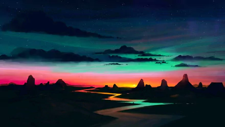  Fantasy Sunset Lsndscape