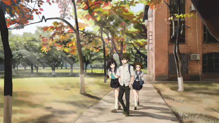 Mayaka Ibara Hōtarō Oreki Eru Chitanda Anime Hyouka HD Desktop Wallpaper | Background Image