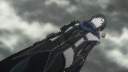 HD PC desktop wallpaper featuring Ren Amaki from the anime The Rising of the Shield Hero standing under a cloudy, dramatic sky.