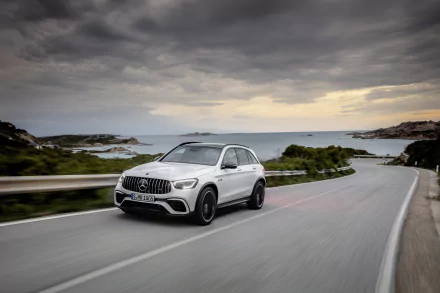 SUV white car car Mercedes-Benz GLC-Class Mercedes-AMG vehicle Mercedes-AMG GLC 63 S HD Desktop Wallpaper | Background Image