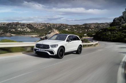 SUV white car car Mercedes-Benz GLC-Class Mercedes-AMG vehicle Mercedes-AMG GLC 63 S HD Desktop Wallpaper | Background Image