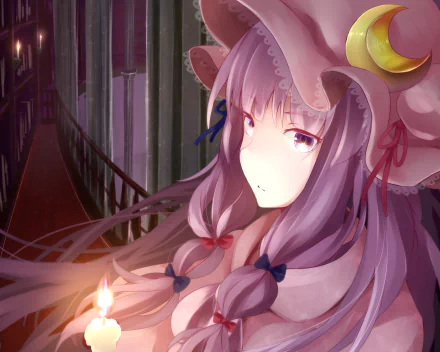 Patchouli Knowledge Anime Touhou HD Desktop Wallpaper | Background Image