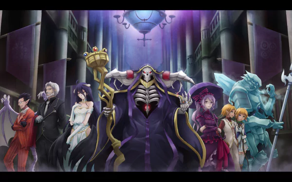 Sebas Tian Mare Bello Fiore Aura Bella Fiora Cocytus (Overlord) Demiurge (Overlord) Shalltear Bloodfallen Albedo (Overlord) Ainz Ooal Gown Anime Overlord HD Desktop Wallpaper | Background Image