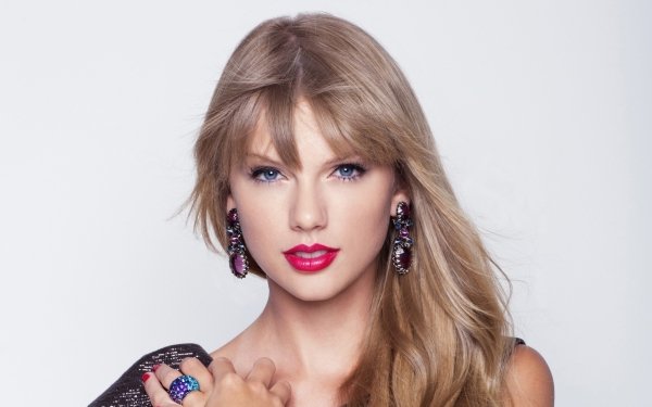 Music Taylor Swift Singer American Face Lipstick Earrings Blue Eyes Blonde HD Wallpaper | Background Image
