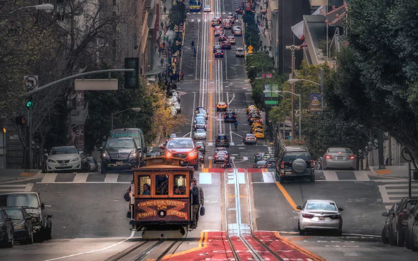 San Francisco traffic man made road HD Desktop Wallpaper | Background Image