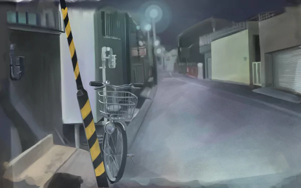 Anime street night anime night HD Desktop Wallpaper | Background Image