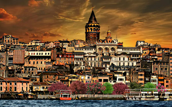 cityscape ship building city man made Istanbul HD Desktop Wallpaper | Background Image