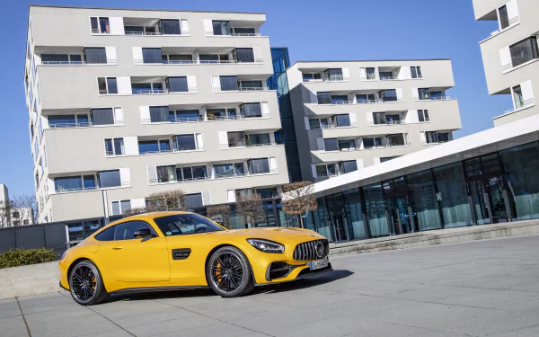 supercar yellow car car Mercedes-AMG Mercedes-AMG GT vehicle Mercedes-AMG GT S HD Desktop Wallpaper | Background Image
