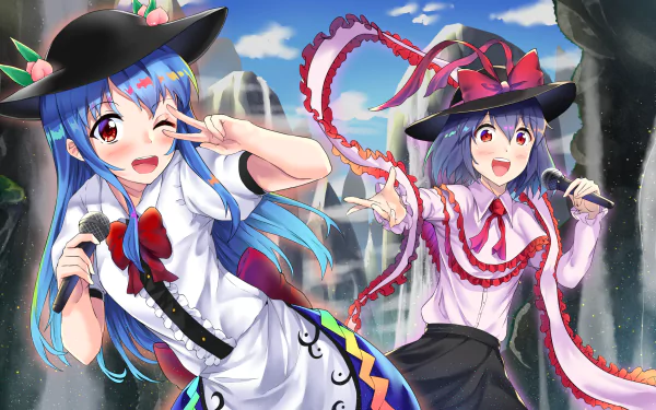 Iku Nagae Tenshi Hinanawi Anime Touhou HD Desktop Wallpaper | Background Image