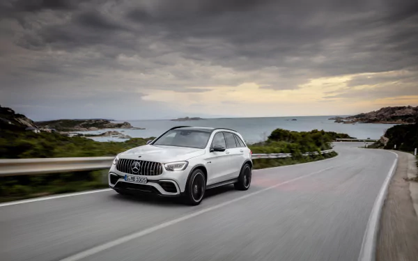 SUV white car car Mercedes-Benz GLC-Class Mercedes-AMG vehicle Mercedes-AMG GLC 63 S HD Desktop Wallpaper | Background Image