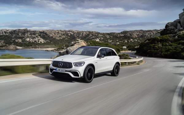 SUV white car car Mercedes-Benz GLC-Class Mercedes-AMG vehicle Mercedes-AMG GLC 63 S HD Desktop Wallpaper | Background Image