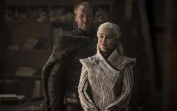 Daenerys Targaryen Emilia Clarke Iain Glen Jorah Mormont TV Show Game Of Thrones HD Desktop Wallpaper | Background Image