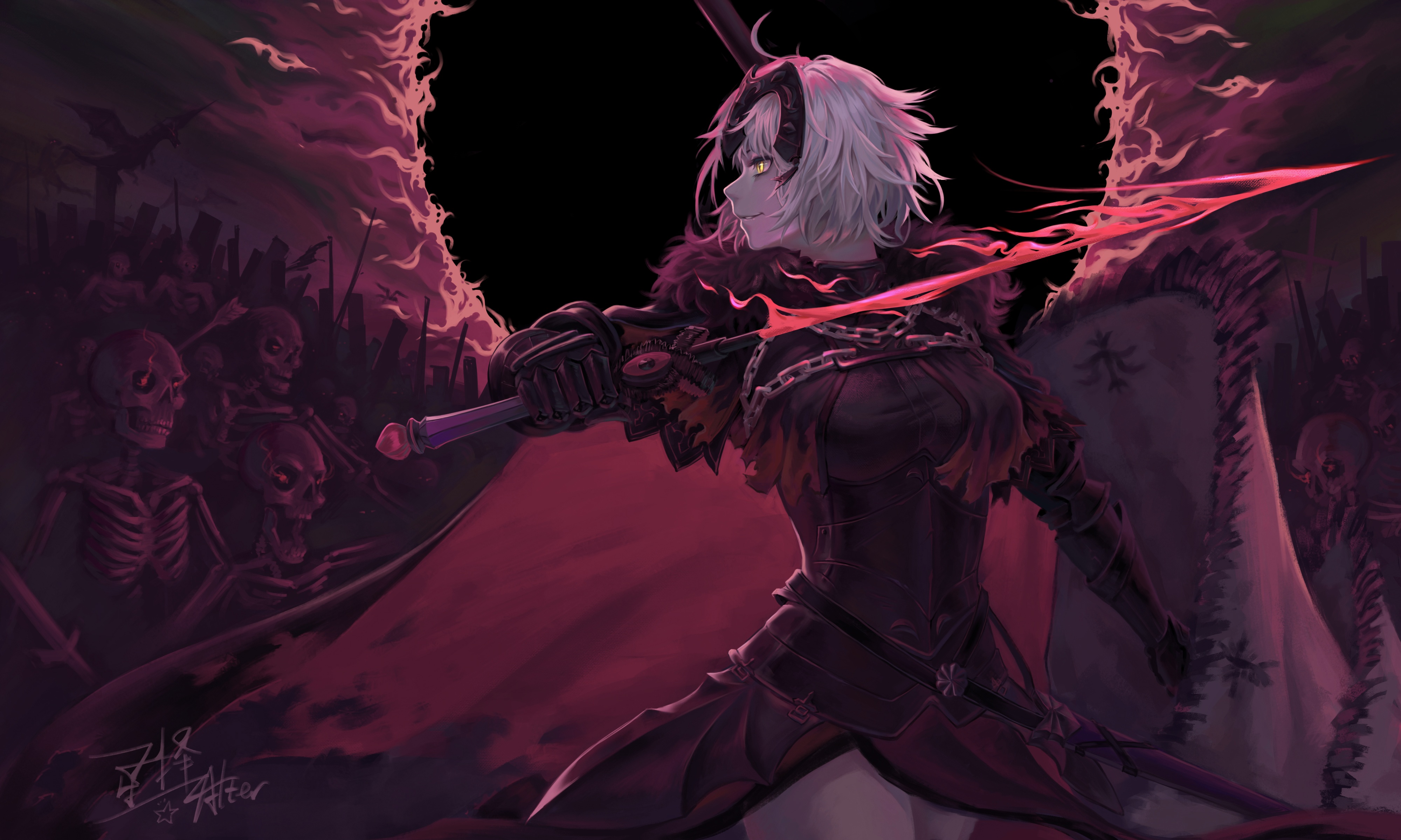 Jeanne D Arc Alter 4k Ultra Hd Wallpaper Of The Avenger By 星择alter