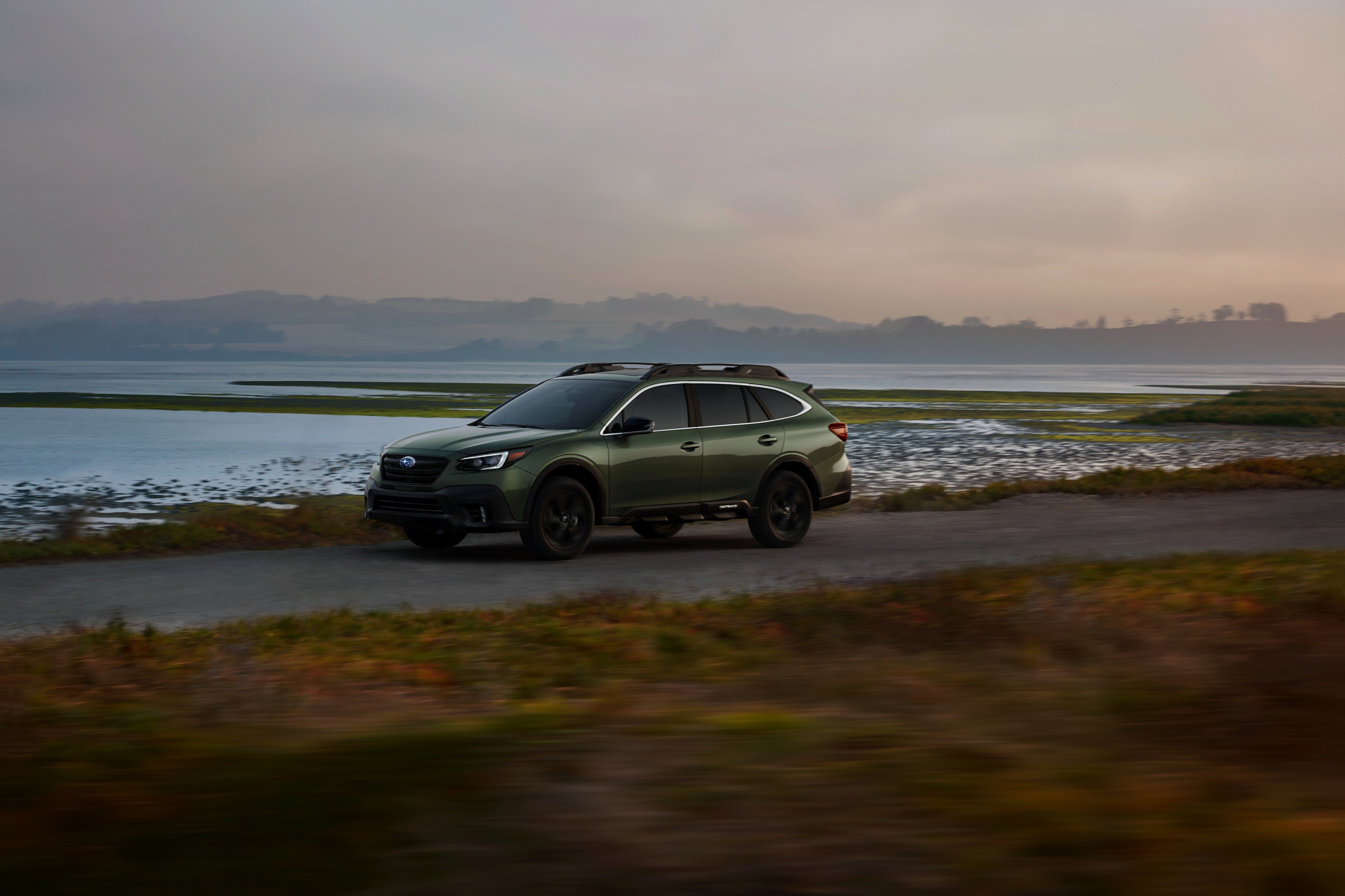 Download Green Car SUV Car Subaru Vehicle Subaru Outback 4k Ultra HD
