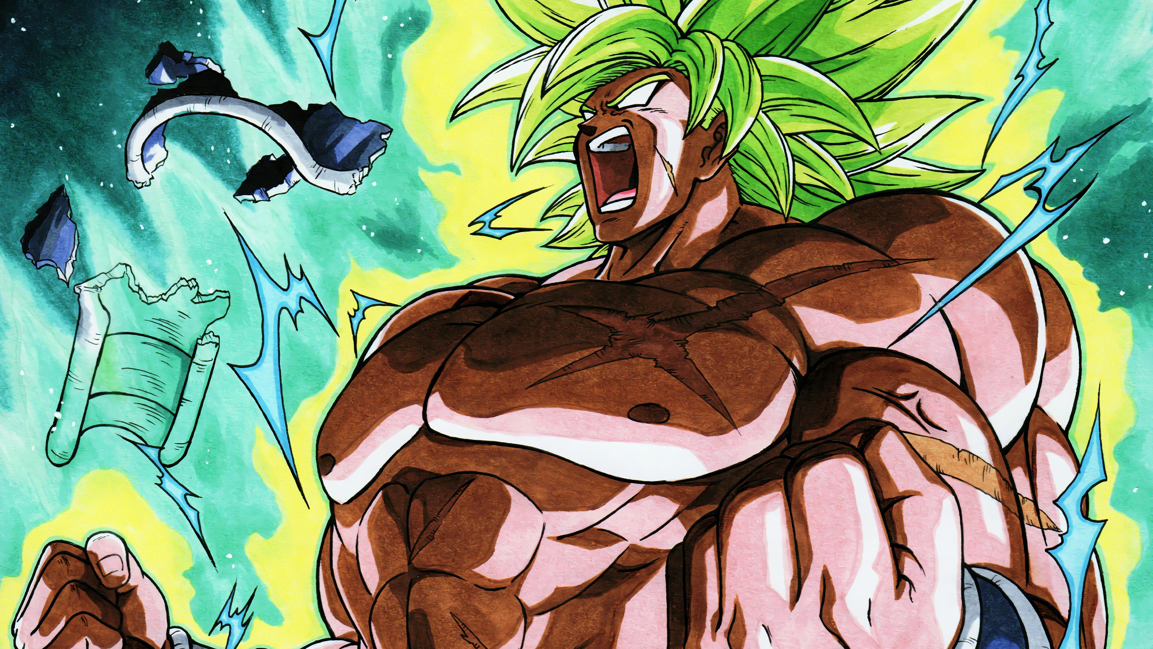 Broly Unleashed Epic 4K Dragon Ball Super Rage Wallpaper By LordGuyis