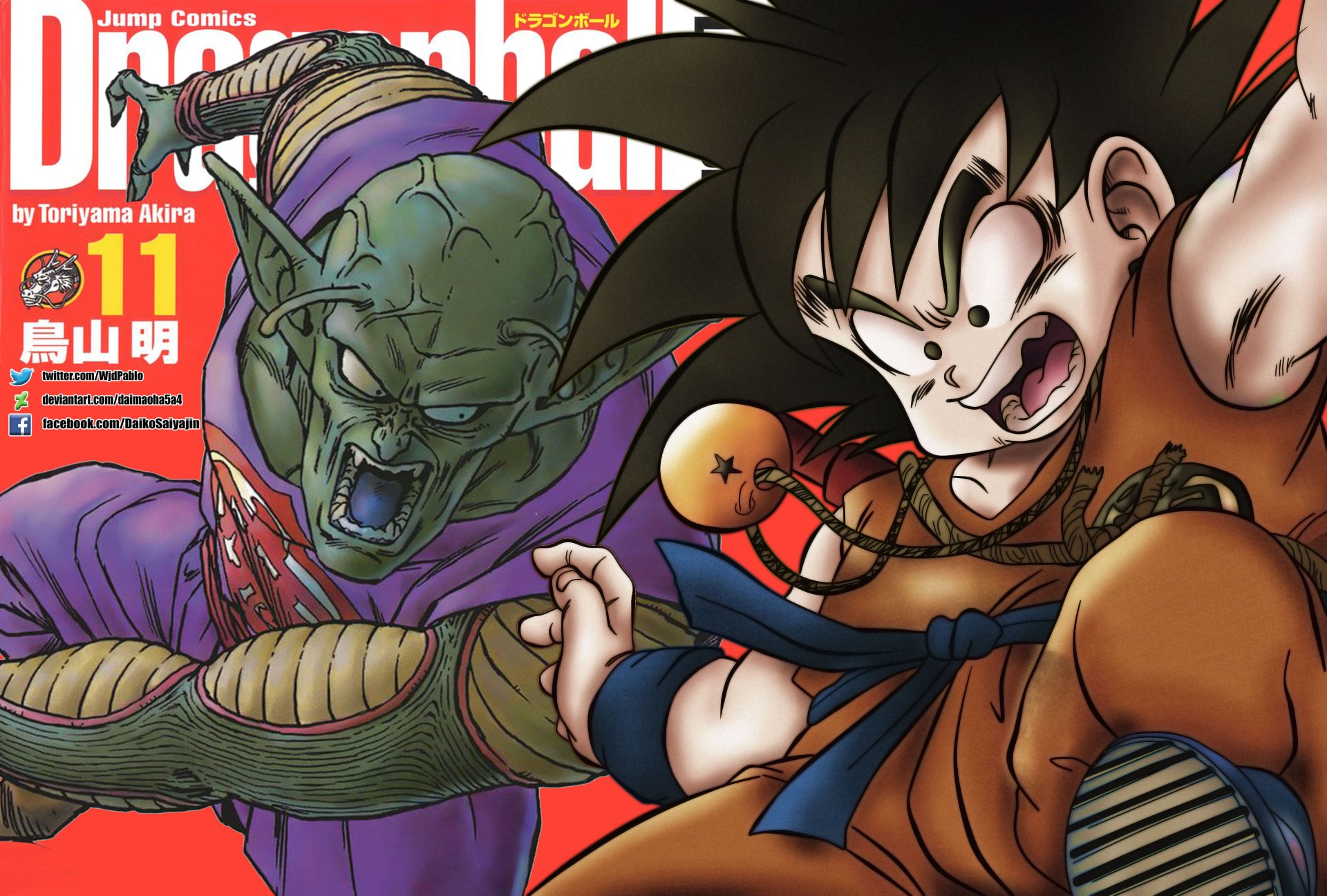 4K Ultra HD Dragon Ball anime wallpaper featuring Goku and Piccolo in dynamic action poses, showcasing intense energy and vibrant colors for PC desktop backgrounds.