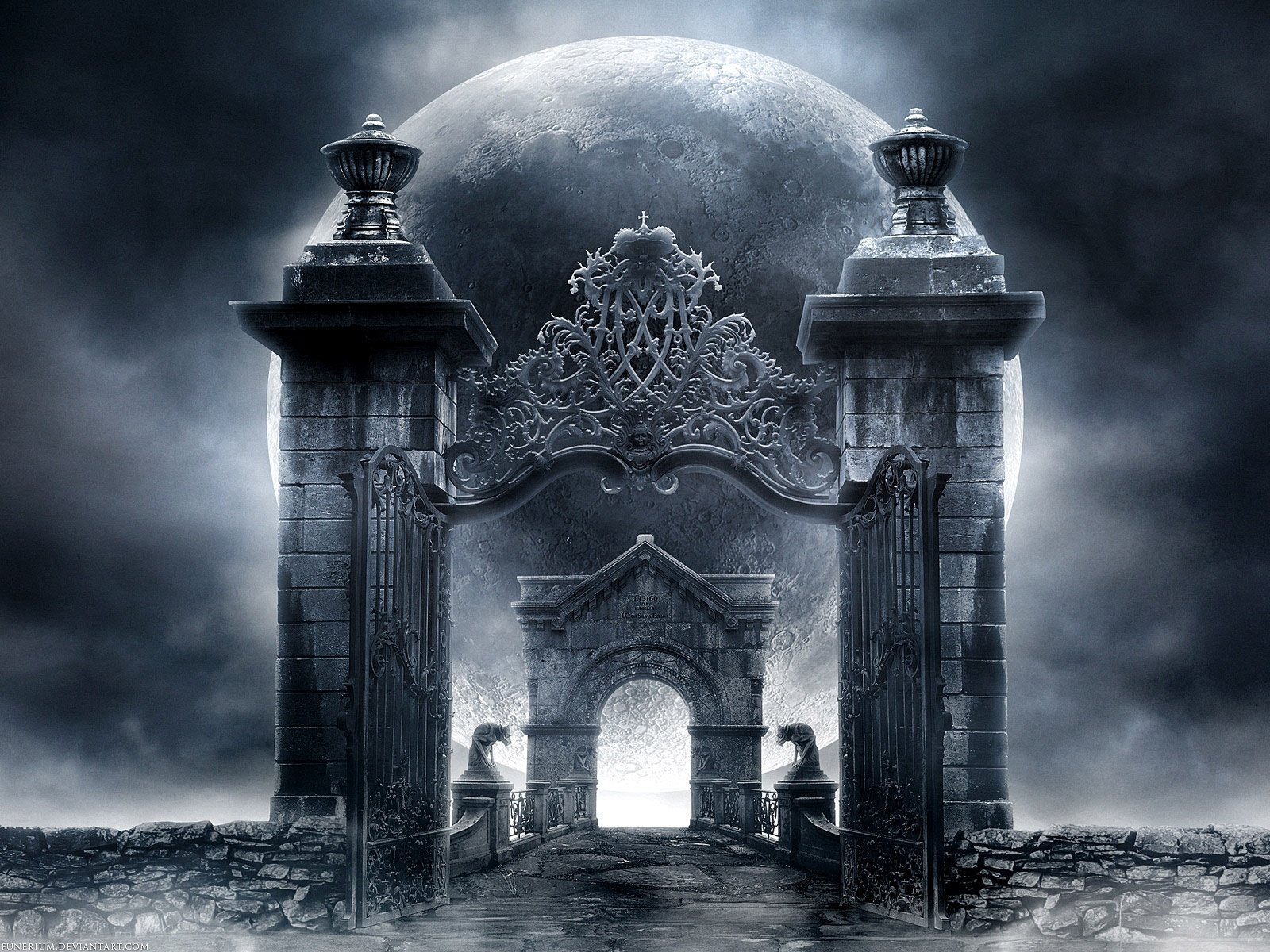 Dark Gothic HD Wallpaper A Gateway To Mystery 1600x1200 Wallpaper 