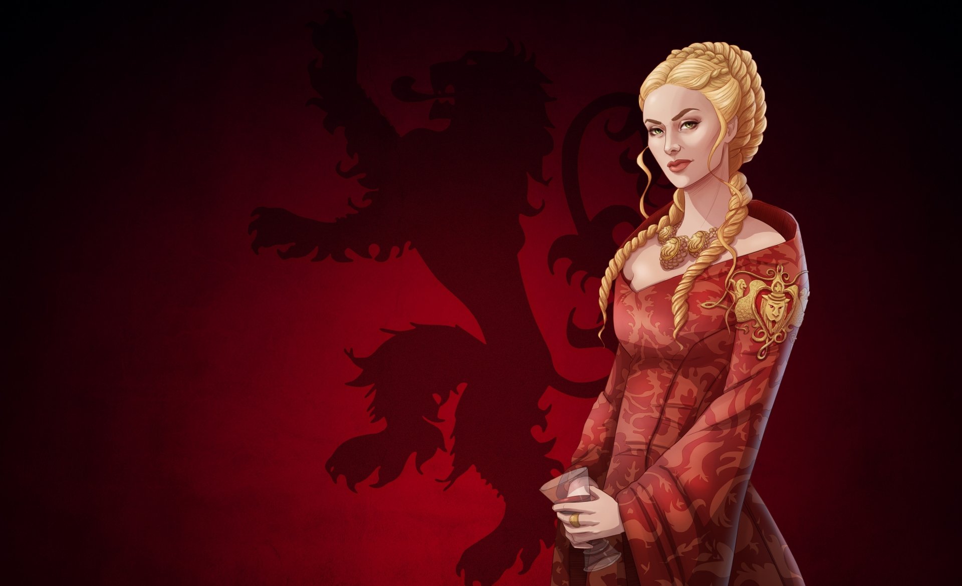 Download Green Eyes Braid Blonde Cersei Lannister TV Show Game Of Thrones 4k Ultra HD Wallpaper by chubby--cat