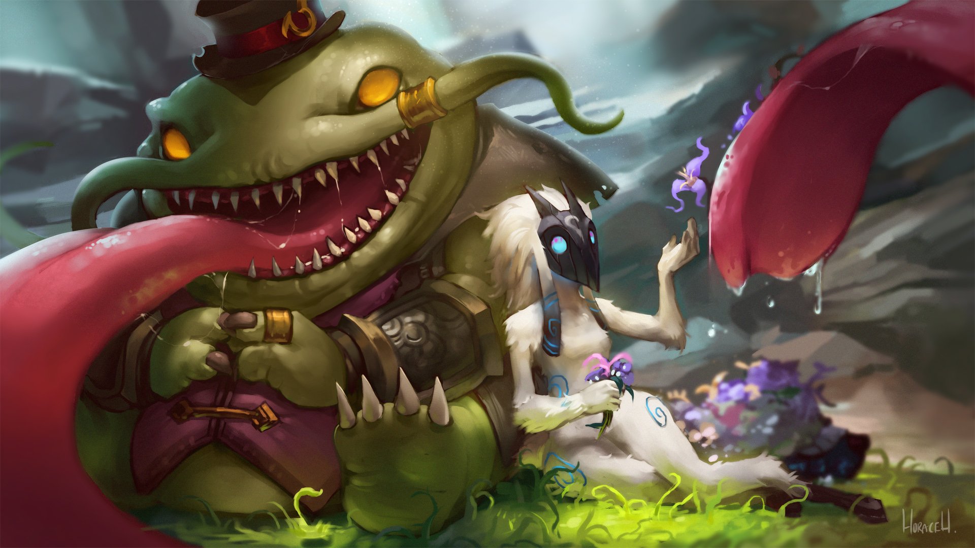 Download Tahm Kench (League Of Legends) Kindred (League Of Legends) Video Game League Of Legends HD Wallpaper