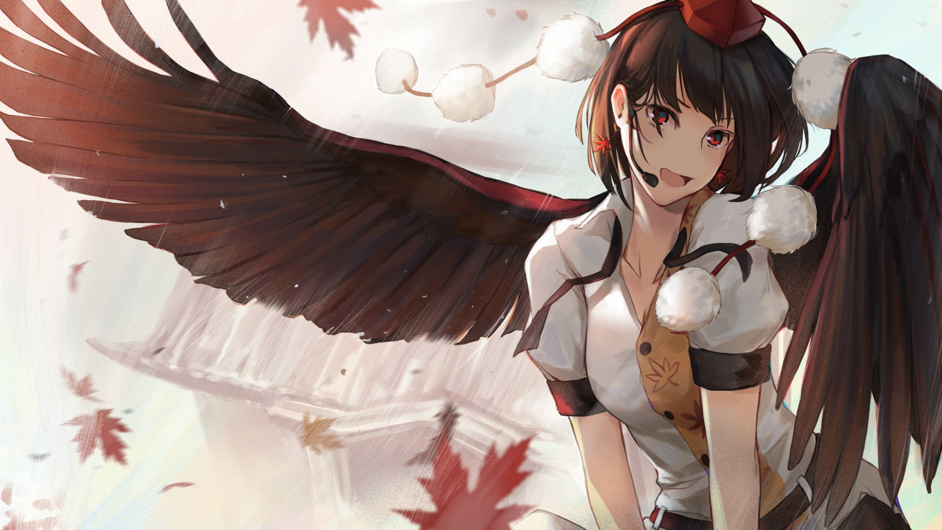 Download Aya Shameimaru Wings Angel Anime Touhou Anime Angel 4k Ultra HD Wallpaper by 平PING