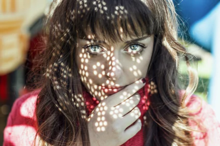 brunette blue eyes stare face woman model HD Desktop Wallpaper | Background Image