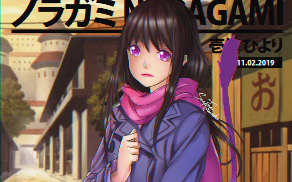 purple eyes Hiyori Iki Anime Noragami HD Desktop Wallpaper | Background Image