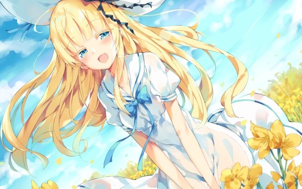 Anime Kishuku Gakkou No Juliet Juliet Persia Blonde Blue Eyes Dress Flower HD Wallpaper | Background Image
