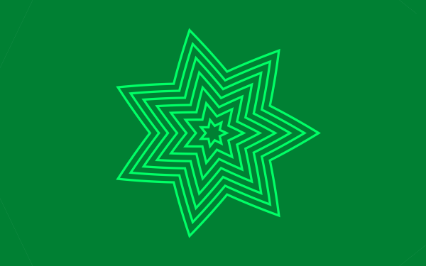 Abstract Star Kaleidoscope Pattern Green HD Wallpaper | Background Image