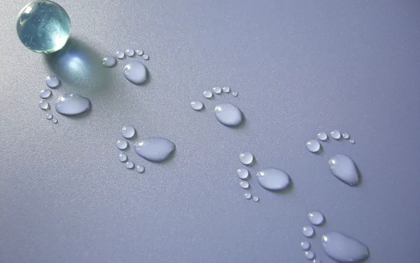 water drop footprint artistic water HD Desktop Wallpaper | Background Image