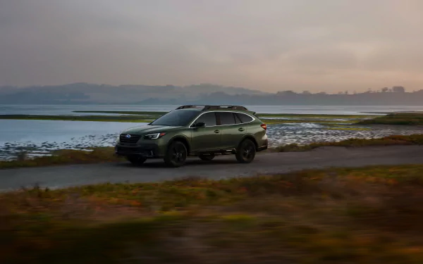 green car SUV car Subaru vehicle Subaru Outback HD Desktop Wallpaper | Background Image