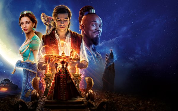 Películas Aladdin (2019) Aladdin Mena Massoud Princess Jasmine Naomi Scott Will Smith Genie Marwan Kenzari Jafar Fondo de pantalla HD | Fondo de Escritorio