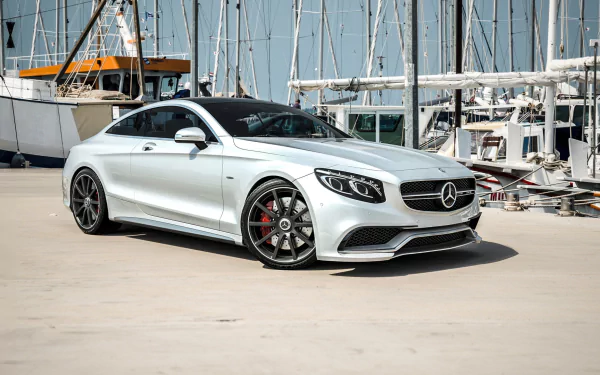 white car car Mercedes-Benz vehicle Mercedes-Benz S63 AMG HD Desktop Wallpaper | Background Image