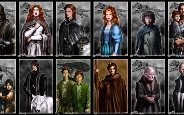 Maester Luwin Osha (Game Of Thrones) Jojen Reed Meera Reed Jon Snow Rickon Stark Hodor (Game of Thrones) Bran Stark Arya Stark Sansa Stark Robb Stark Catelyn Stark Eddard Stark fantasy A Song of Ice and Fire HD Desktop Wallpaper | Background Image