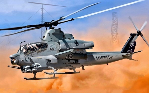 Military Bell AH-1Z Viper Military Helicopters Attack Helicopter Helicopter Aircraft HD Wallpaper | Background Image
