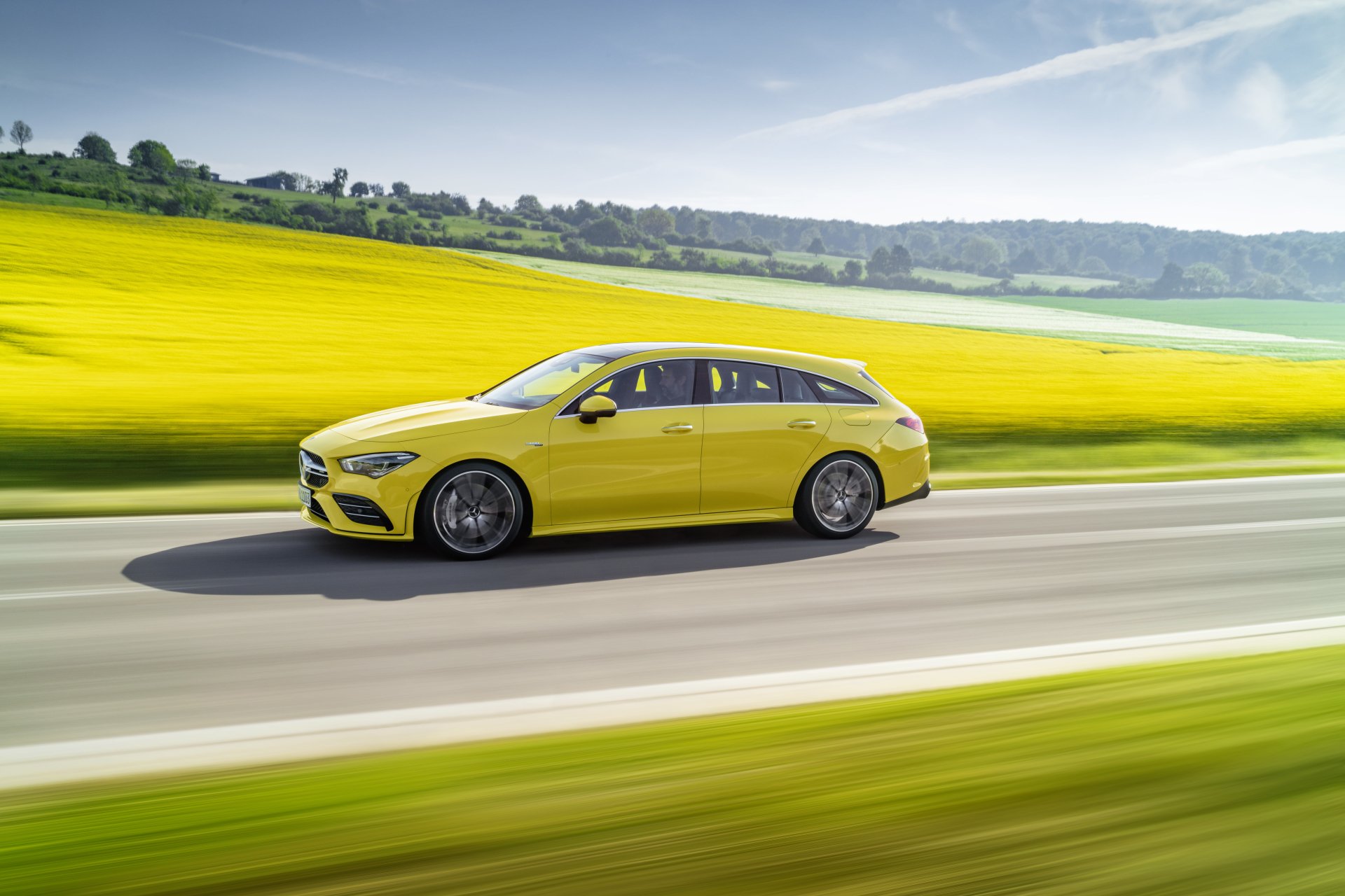 Download Yellow Car Car Mercedes-Benz Vehicle Mercedes-Benz CLA-Class 8k Ultra HD Wallpaper