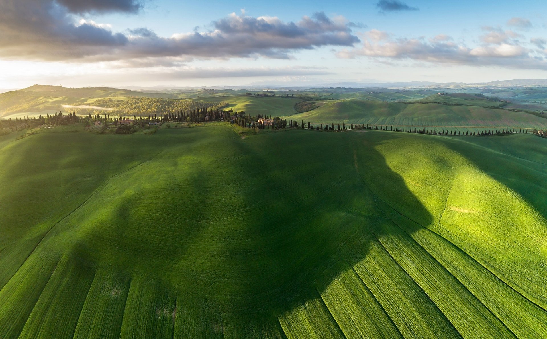 Download Italy Landscape Greenery Aerial Hill Photography Tuscany HD Wallpaper