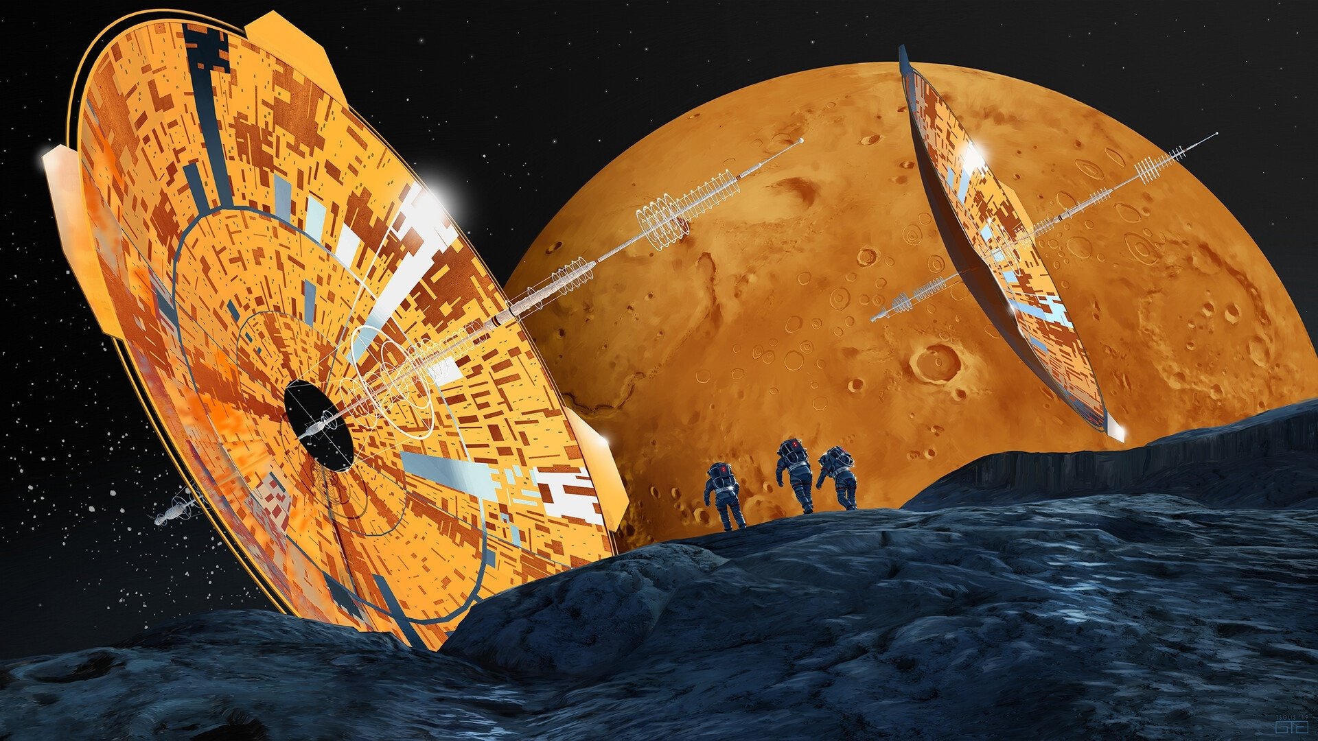 Download Antenna Planet Sci Fi Astronaut HD Wallpaper