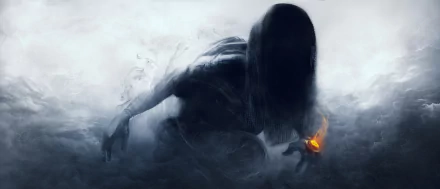 Nokk from Tom Clancy's Rainbow Six: Siege emerges from mist, holding a glowing orange device in a dark, atmospheric 4K Ultra HD video game wallpaper.